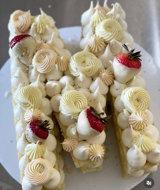 M Shaped Cake for Mom ❤️