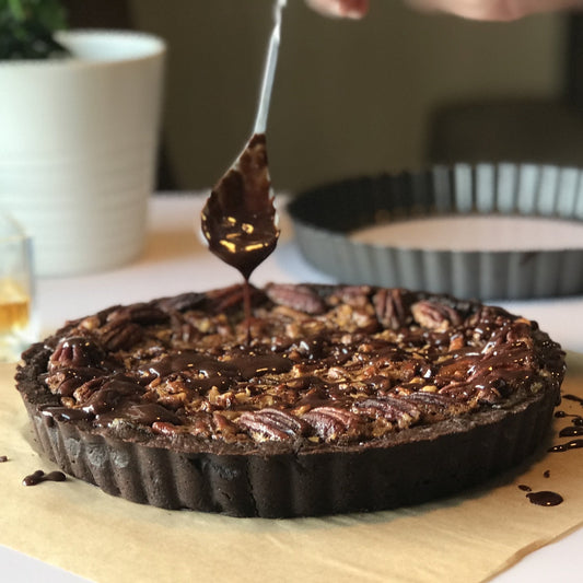Bourbon Chocolate Pecan Tart